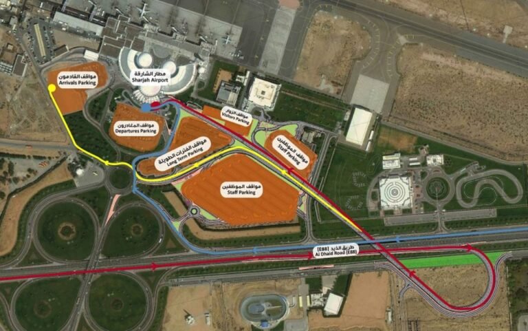 Sharjah Airport’s Parking Area