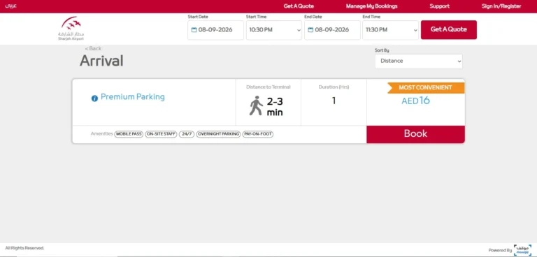 Book Sharjah Airport Parking Online